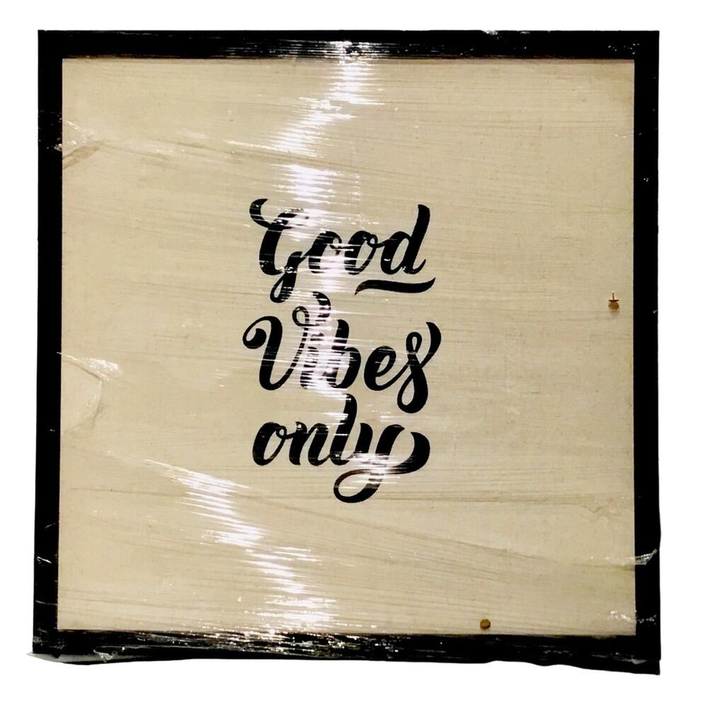 “Good Vibes Only” Cork Board Wall Decor